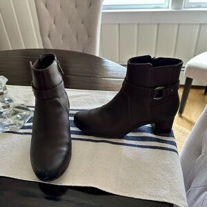 Clarks Dark Brown Ankle Boots